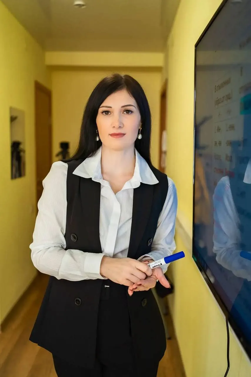 Урок русского языка у доски